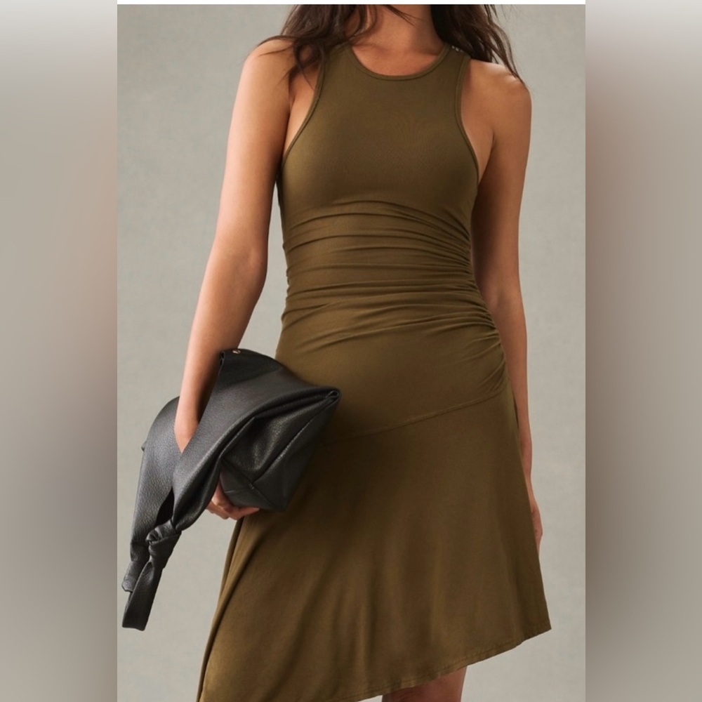 Daily Practice by Anthropologie Sleeveless Side-Ruched Dress Size XS NWT